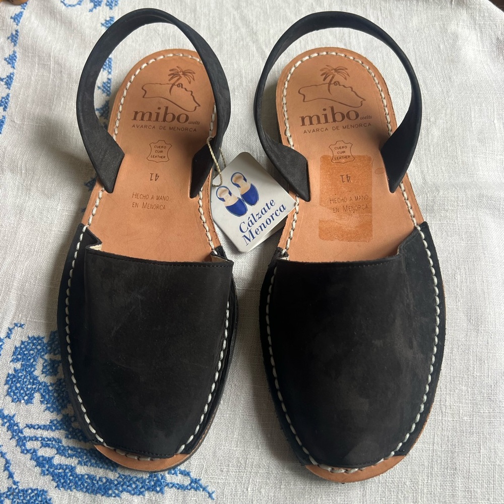 MIBO CALZATE BLACK SANDALS EUR 41/US 10 NWT